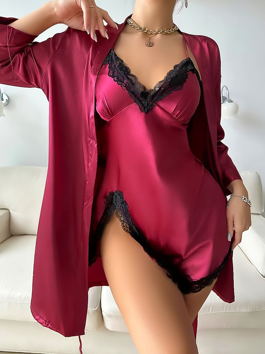 Elwira  | Zestaw Nocny Satin