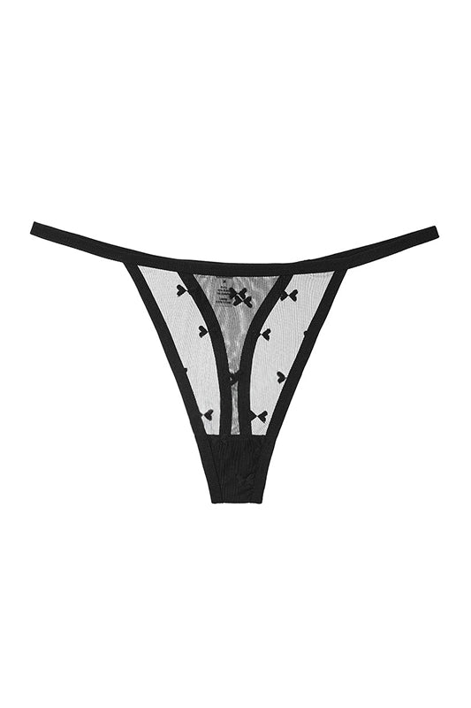Velora | Haftowane Stringi Z Tiulu