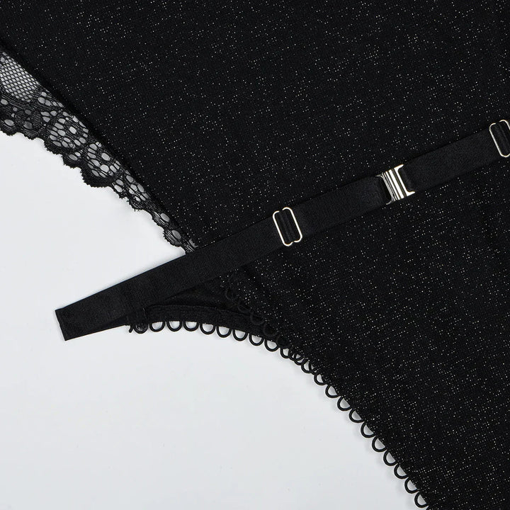 Angelika | Bodystocking Z Długim Rękawem