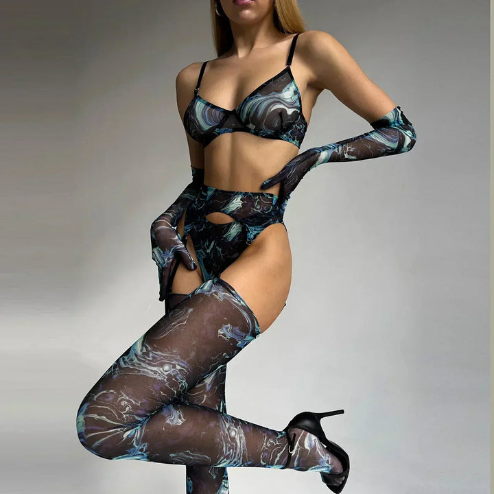 Celeste | Body Z Transparentnej Siateczki