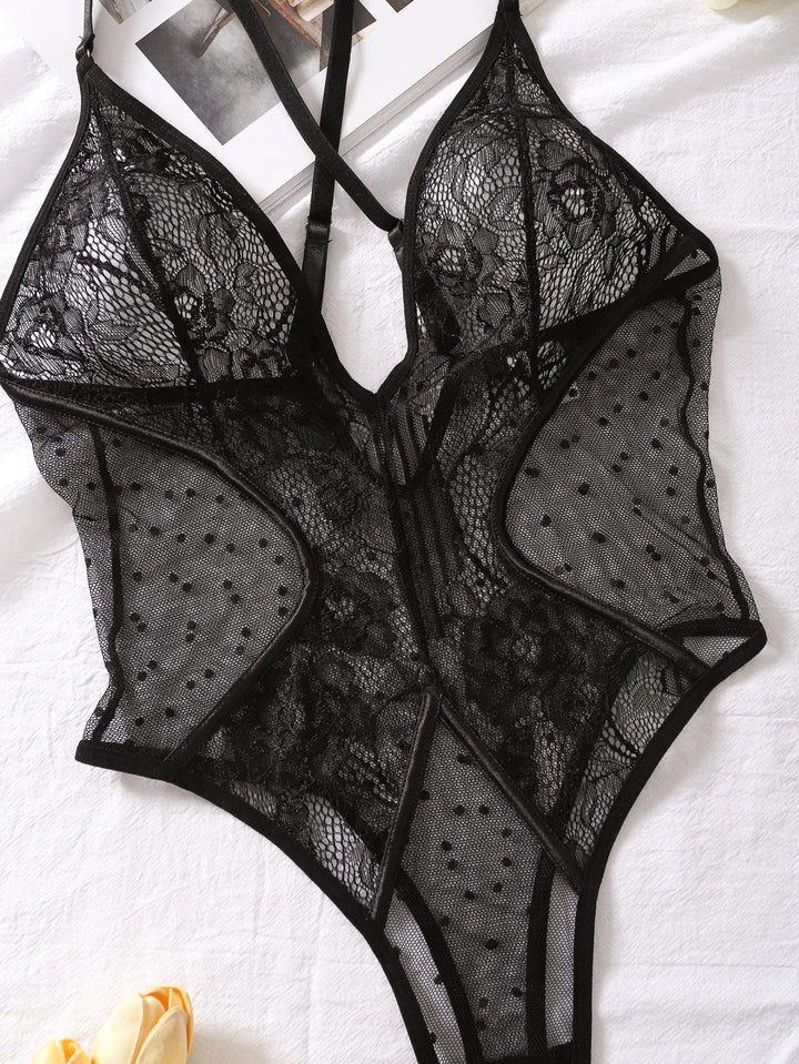 Zofia | Koronkowe Body Z Siateczką