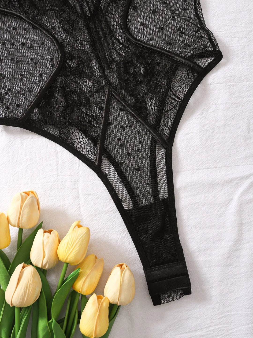 Zofia | Koronkowe Body Z Siateczką